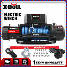 X-bull 13000lbs Electric Winch Synthetic Rope Trailer Towing For Truck 4wd