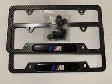 2pcs Metal Hydrodipped Carbon Fiber For M Series Bmw License Plate Frame