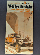 1930 Willys Knight Brochure Folder Great Six Roadster Coupe Sedan Nice Original