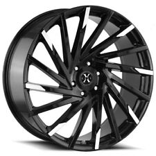 Xcess X02 22x9 6x5.56x139.7 24 Black Machine Tips Wheels4 87.1 22 Inch Rims