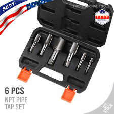 6pc Npt Pipe Tap Set 18 14 38 12 34 And 1 With Case Carbon Steel Inch