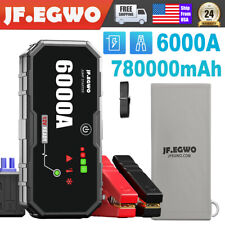 Jfegwo 6000a Car Jump Starter 12v Booster Battery 78000mah Powerbank Heavy Duty