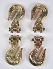 4x G70 38 Clevis Grab Hooks Tow Chain F Flatbed Trailer Tie Down Hauling Rig