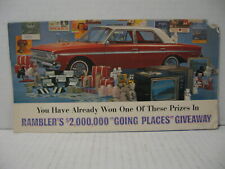 1963 Rambler Going Places Giveaway Mailer Car Dealer Brochure Foldout