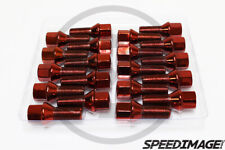 Z Racing 28mm Red 14x1.25mm Lug Bolts For Mini Cooper Cone Seat R55 56 57 Bolt