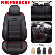 For Porsche Car Seat Covers Full Setfront 2pcs Cushions Pu Leather Waterproof
