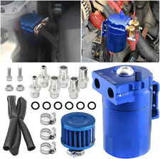 Oil Catch Can Kit Reservoir Baffled Tank With Breather Filter Aluminum Blue