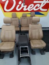 2011-2016 F250sd Complete Seat Set With Center Console Tan Leather