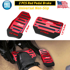 Red Car Non-slip Automatic Gas Brake Foot Pedal Pad Covers Kit Durable Universal