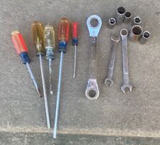 Craftsman Tools Misc Lot Wrenches Sockets Mechanic Usa Warranty Ratchet Wrench