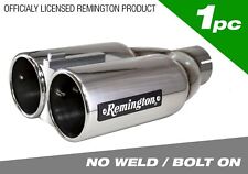  2.5 Inch Inlet Remington Dual Barrel Universal Bolt On Polished Exhaust Tip