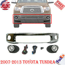 Front Bumper Chrome Steel Fog Lights Assembly For 2007-2013 Toyota Tundra