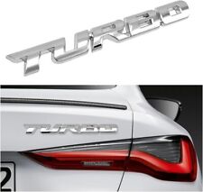 2x Chrome 3d Metal Turbo Emblem Car Auto Rear Trunk Tailgate Decal Sticker Badge