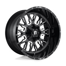 Fuel 1pc D611 Stroke 20x12 6x1356x139.7 -43mm Gloss Black Milled Wheel