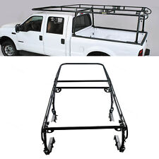 Universal 1000lbs Adjustable Steel Full Size Bed Truck Pick Up Ladder Rack Black