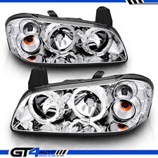 For 2002-2003 Nissan Maxima Dual Led Halo Chrome Replacement Headlights Pair