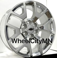 22 Polished Ck156 Oe Replica Y Spoke Wheels Fits 2022 Chevy Tahoe Ltz 6x5.5 31