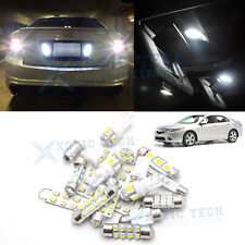 12x White Led Interior Light Package Back Up License Kit For Acura Tsx 2009-2014