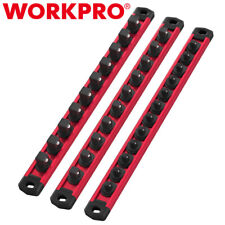 Workpro 3-packs Magnetic Socket Organizer Set 14 38 12 Drive Socket Holder