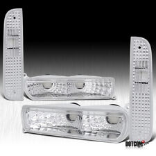 Fit 1997-2001 Jeep Cherokee Chrome Clear Bumper Lightssignal Corner Turn Lamps