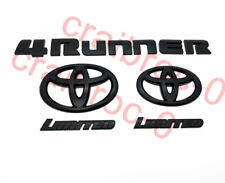Overlay New 2014-2023 Toyota 4runner Limited Matte Black Out Emblem Kit 5 Pcs