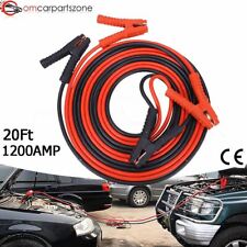 Heavy Duty Jumper Booster Cables Commercial Grade Battery Emergency 20ft 1200amp