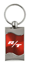 Dodge Rt Rectangular Wave Key Ring Red