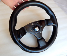 Black Leather Raid 13 Rdi Kba 70155 Dino Car Steering Wheel Excellent 32 Cm