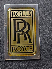  Franklin Mint Automobile Rolls Royce Car Emblem Enameled Sterling Silver Bar