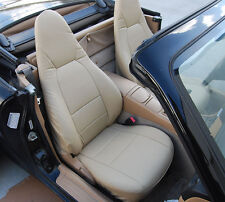 Mazda Miata 2001-2005 Beige S.leather Custom Made Fit Front Seat Cover
