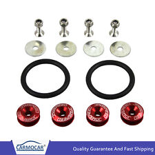 New Red Universal Aluminum Quick Release Fasteners Kit For Bumpertrunk Hatch