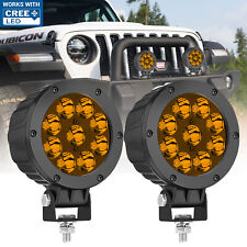 For Jeep Wrangler Jk Jl 2x 5 90w Cree Led Round Offroad Driving Light Spot Pods