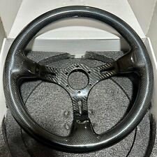 Universal 350mm Bolts Racing Steering Wheel Carbon Fiber Gloss Surface 6 Bolts