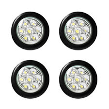 4x 2 Inch Clear White Led Round Clearance Side Marker Lights Truck Trailer 12v