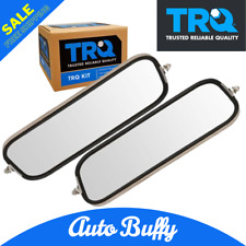 Trq West Coast Mirror Ribbed Back 16x7 Stainless Steel Pair For Heavy Duty Truck
