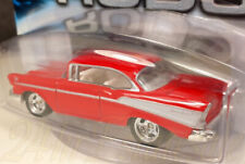 Hot Wheels 2003 Red Rockin Rods 57 Chevy Belair White Int. Real Riders Itout