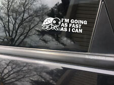 Im Going As Fast As I Can Turtle Cool Decalcar Sticker Decal