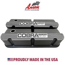 Ford Cobra Cs Shelby Sbf Pentroof Black Tall Valve Covers - Finned Ansen Usa