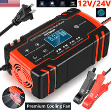 12v 24v Car Battery Charger Automatic Pulse Repair Agmgel Portable New Chargers