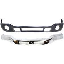 Bumper Kit For 2003-2007 Gmc Sierra 1500 With Mounting Brackets Chrome Front