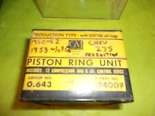 1950-53 Chevy235 Gm3694009 N.o.s. Set Of Production Type Piston Rings In Gm Box