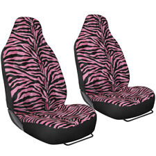 New Safari Pink Zebra Print Car Truck Front Bucket Seat Covers Set