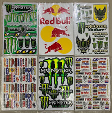 6x Rockstar Energy Motocross Atv Racing Graphic Stickersdecals New 2