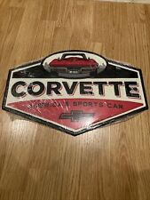 Corvette Sign Vintage Metal