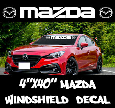 Mazda Logo Windshield Banner Vinyl Sport Premium Decal Racing Sticker 4x40  332