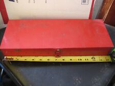 Vintage Snap On Red Metal Heavy Duty Tool Storage Box Kra-104 Rare