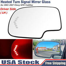Mirror Glass Heated Turn Signal Driver Side Lh For Chevy Gmc Cadillac 03-2007 Us