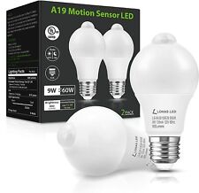 A19 Motion Sensor Light Indoor Outdoor 5000k Daylight 9w 60w Equivalent 2pk