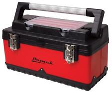 Homak Metal And Plastic Hand Carry Toolbox With Aluminum Handle Red 20 Inches