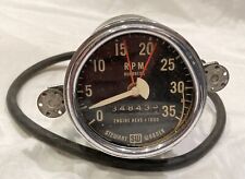Vintage Stewart Warner Tachometer 3500 Rpm 760 Series 12v 6 Cyl 760 L